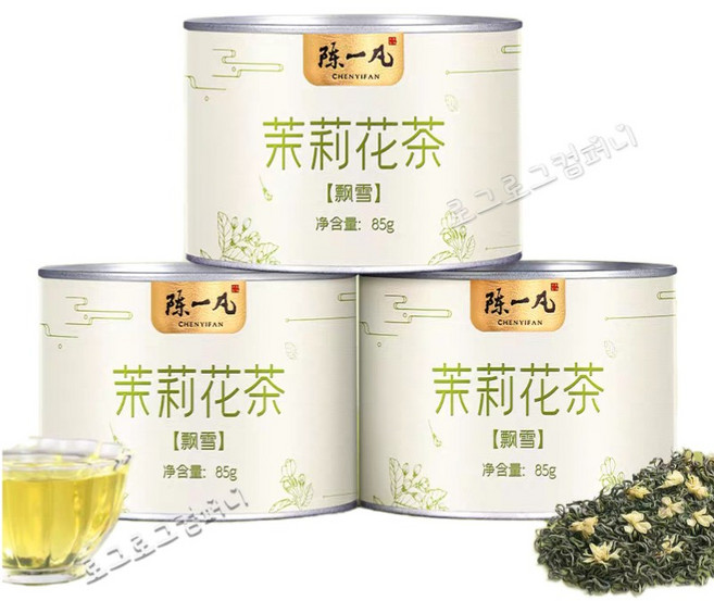 진일범 말리화차 표설 자스민 모봄 그린티 화차 캔포장 산차 총255g, 85g, 3개, 1개입