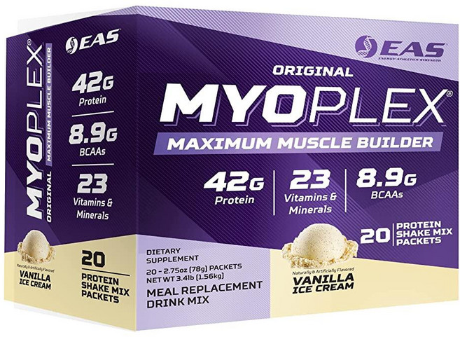 EAS 묘플렉스 바닐라 아이스크림 맛 단백질 믹스 20개입 1세트, EAS 묘플렉스 바닐라 아이스크림 맛 단백질 믹스 20