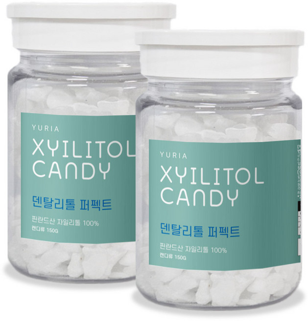 핀란드산 100% 무설탕 자일리톨 캔디, 2개, 150g