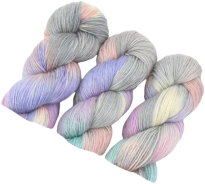 手染羊毛線團段染漸變花式手工編織diy毛線毛衣圍巾披肩襪子柔軟, 03窈窕仙紫, 1個