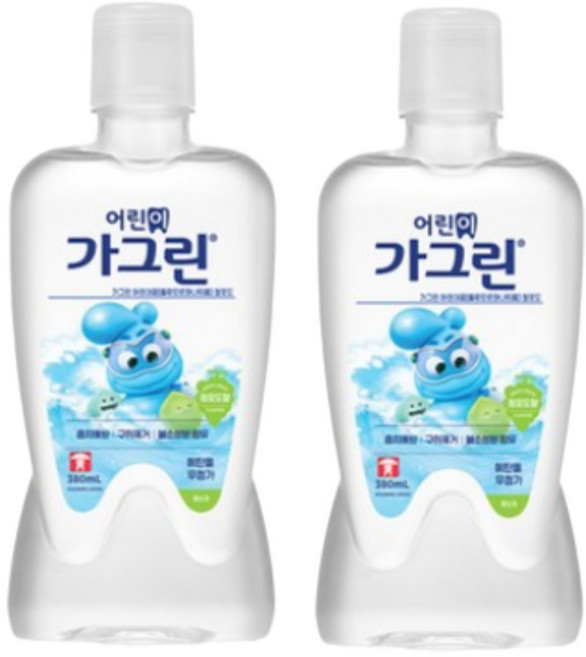 가그린 어린이용 청포도향, 380ml, 2개