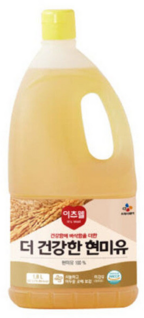 CJ 이츠웰 더 건강한 현미유, 1개, 1.8L