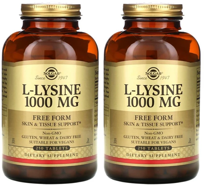 [1+1] Solgar 솔가 라이신 1000 mg 250정 L 엘 라이신 리신 LYSINE 솔땡 고약사 약들약 2개, 1개 - 쿠팡