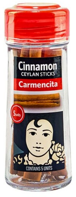 카르멘시타 시나몬 스틱 /통 계피 막대 모기 원형 거피 매운 식용 건조 다목적 다용도 마른 말린 퇴치, 1개, 18g