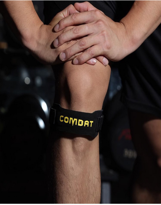 TMT 슬개골 충격 흡수 소가죽 무릎 밴드, 2개