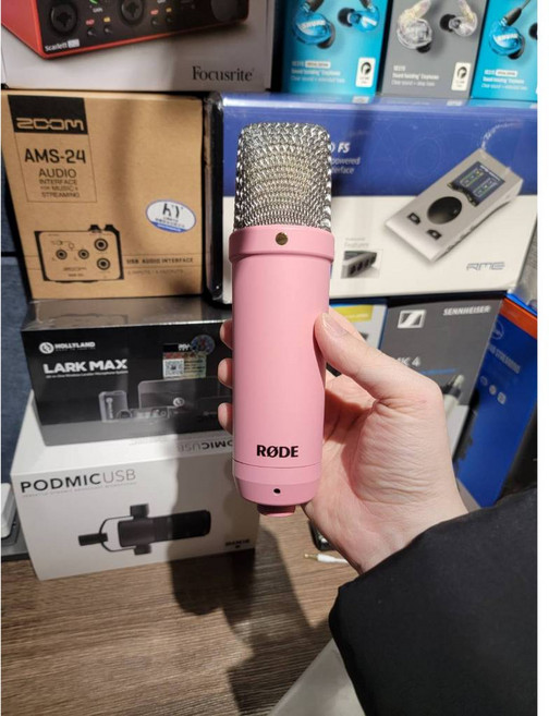 RØDE NT1 第 5 代 電容式麥克風套組 錄音用 含避震架 防噴罩, NT1 粉, 粉, NT1A