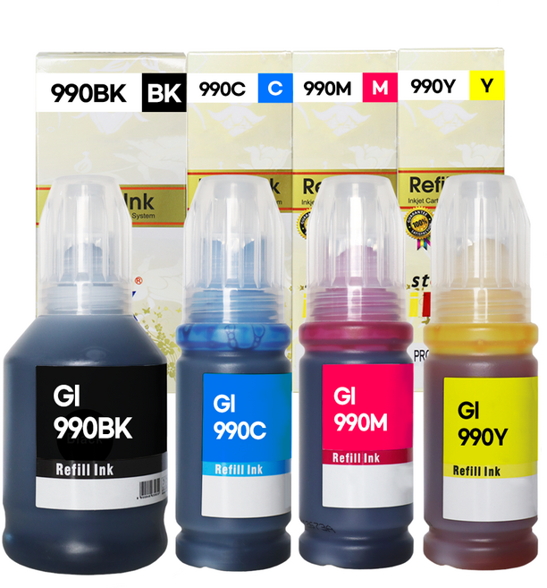 GI-990 리필용 호환 잉크, 1개, 4색세트