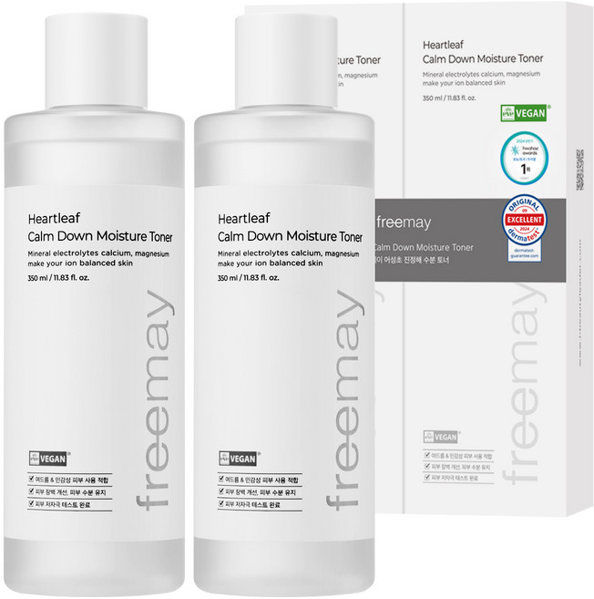 프리메이 비건 어성초 진정해 수분 여드름 토너, 350ml, 2개