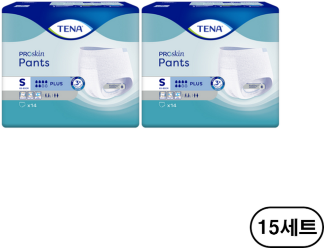 테나 언더웨어 플러스 성인기저귀 남녀공용, 14개입, 30개
