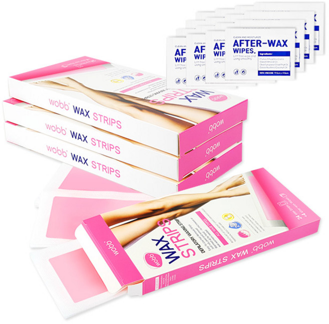 와브 왁싱 스트립 100매 셀프 제모 패치 패드 바디 테이프, 100개, 1.5g