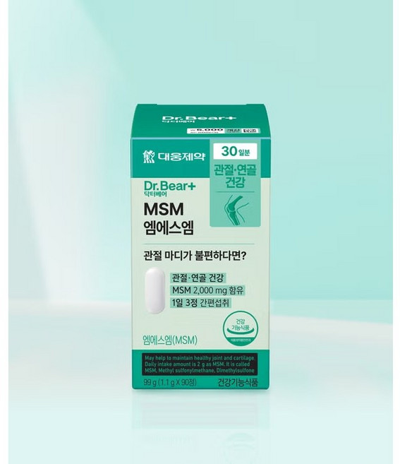 대웅제약 MSM 30일분, 2개, 90정