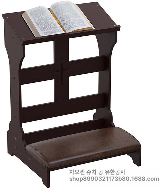 무릎 꿇는 의자 기도 받침대 성당용 예배용, 1개, 빈티지 컬러