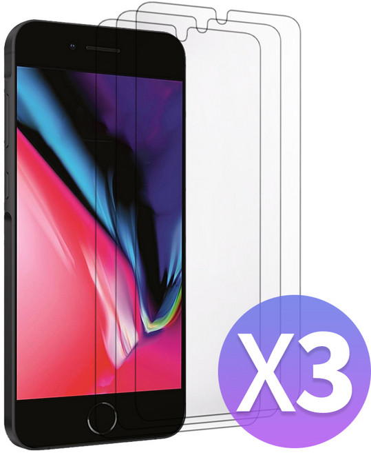 스톤스틸 1+1+1 아이폰 6 6S 지문 인식 평면 PET 필름, 3개