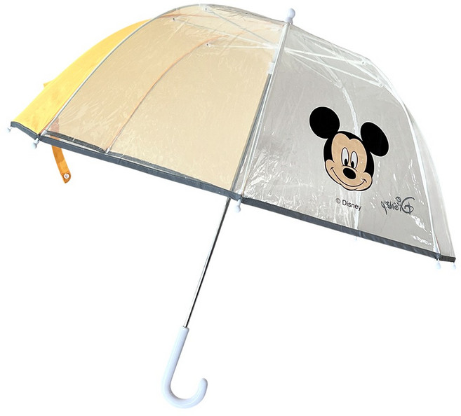 ECLL 어린이 디즈니 캐릭터 안전 우산 빛 반사띠 돔형