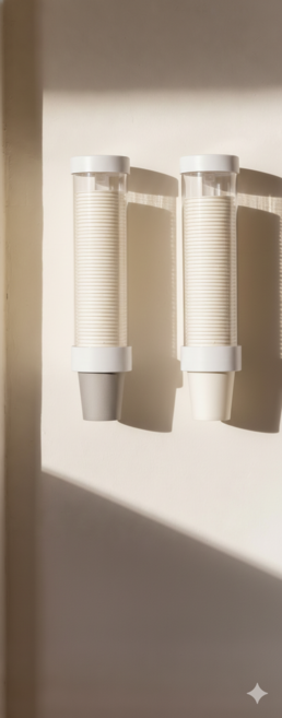 넥스트픽 원터치 종이컵 디스펜서, 1개, 화이트