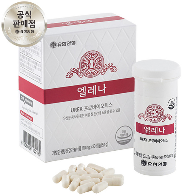 유한양행 엘레나 여성 질 유산균 이너프로바이오틱스 30캡슐 1개월분, 30회분, 1박스