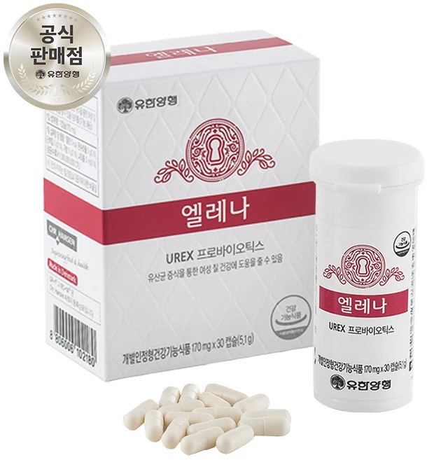 유한양행 엘레나 여성 질 유산균 이너프로바이오틱스 30캡슐 1개월분, 30회분, 1박스 - 쿠팡