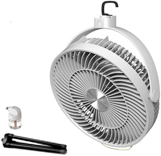 (재고보유) 샤오미 EDON 3in1 다기능 무선 캠핑선풍기 E708 모기퇴치버전 저소음 무드등, 화이트