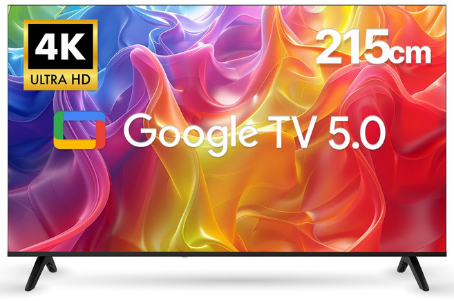 위드라이프 구글 스마트85인치 4K UHD TV 최신형 고화질 안드로이드티비, 215cm/85인치, 85SMART, 스탠드형, 방문설치