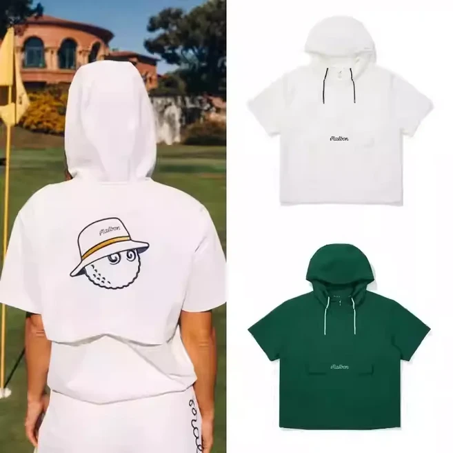 여성 골프웨어 여름 반팔 후드 상의 저지소재 -507017