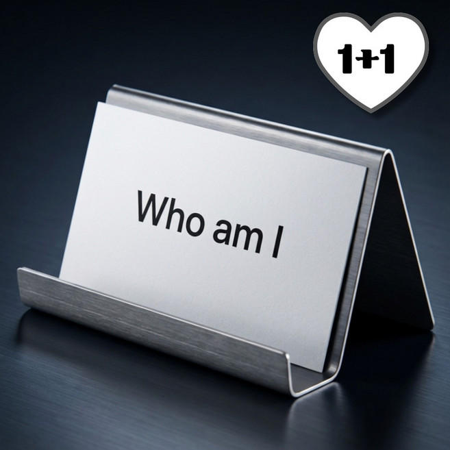 후엠아이 명함꽂이 명함거치대 케이스 1세트, 2개, 무광블랙