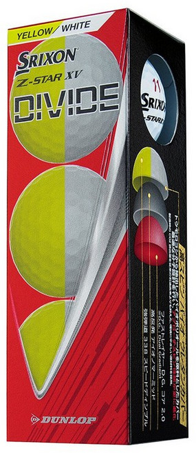 슬릭슨 SRIXON 남성 골프 공 ZSTAR XV9 디바이드 SN ZSXV9 DIV WY 슬리브 3 개들이 컬러 화이트 x 옐로우 253524