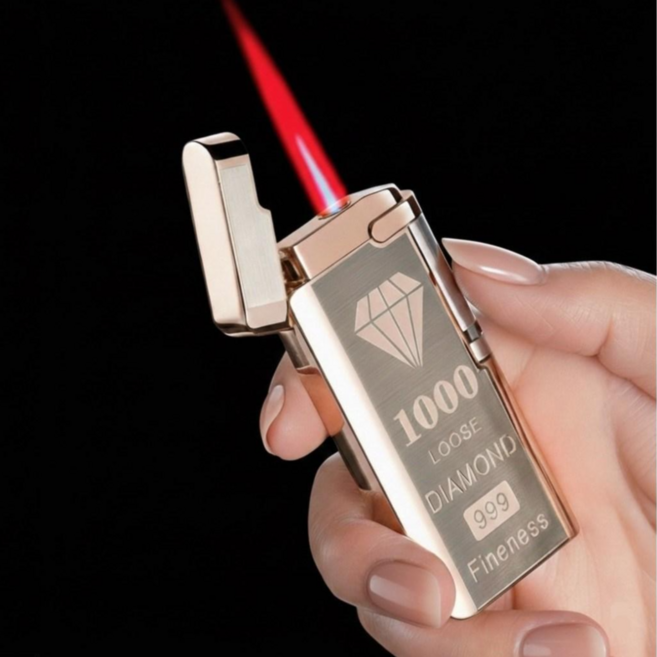 고급 터보 방풍 럭셔리 충전용 라이타 커플 생일 선물용 개인용 슬림 라이타 CL2105 고급스러운 라이터 케이스