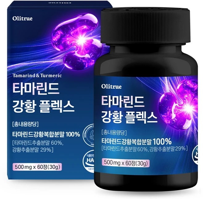 타마린드 강황 플렉스 식약청 HACCP 인증, 1개, 60정 - 쿠팡