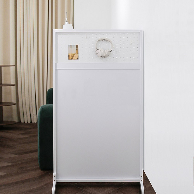 카미코코 공간분리 가벽 가림막 스탠드 타공판 펀칭 파티션 635x1500, 화이트