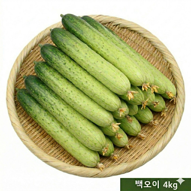 [특품 백오이 15% 타임세일] 산지 직송 국내산 백다다기 특품 오이, 1박스, 특품 백오이 4kg(실중량)