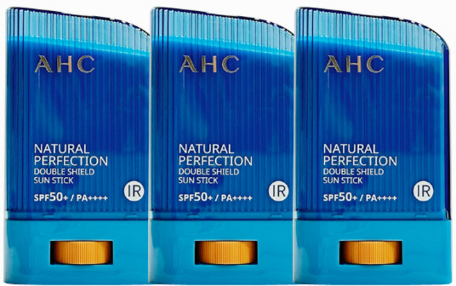 AHC 내추럴 퍼펙션 더블 쉴드 선스틱, 22g, 3개