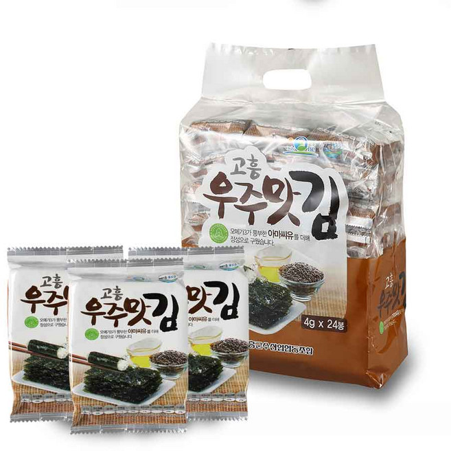 고흥군수협 우주맛김 도시락김 24봉, 1개