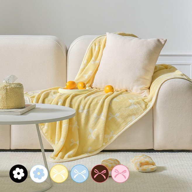 데시뉴 뉴노멀 패턴 극세사 담요 망토형