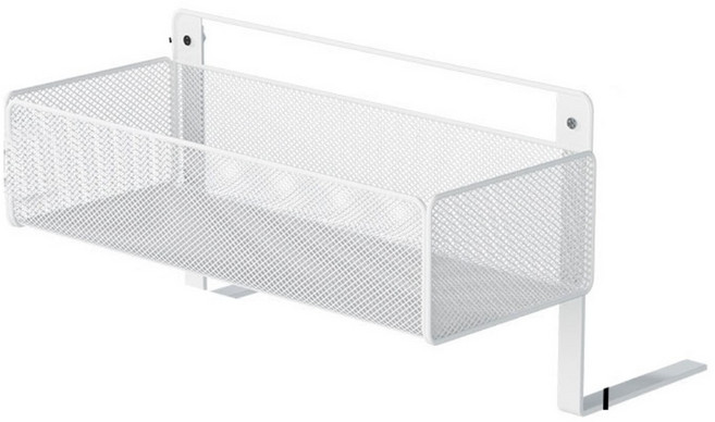 아이엠홈 무타공 침대 옆 수납 정리함 바구니형, 화이트