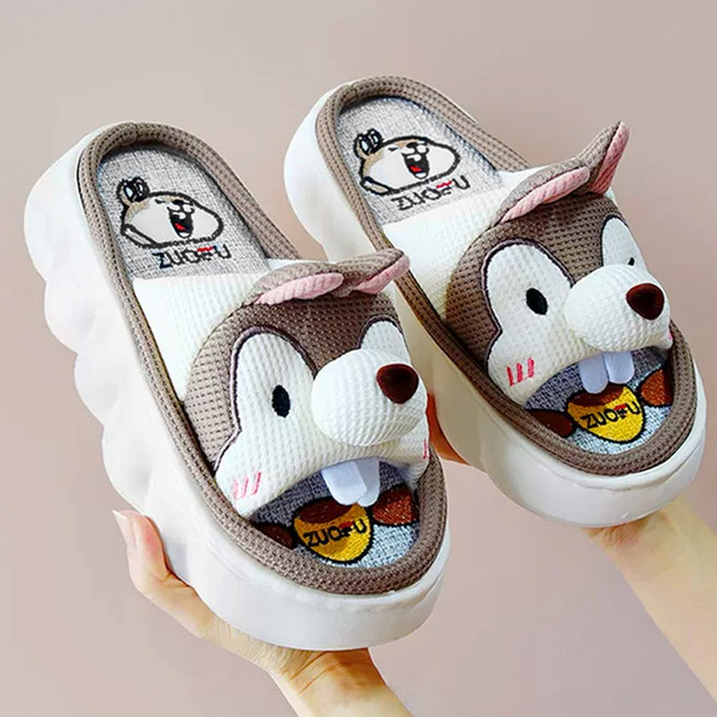 허니잼 린넨 슬리퍼 여름 사무실 거실화 학교 실내화 신발 층간소음방지 집들이선물