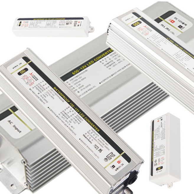 방수 SMPS 12V 24V 30W 60W 100W 150W 200W 300W 400W 500W 600W KC LED 안정기 파워서플라이 JMDISPLAY, 12V 60W, 1개