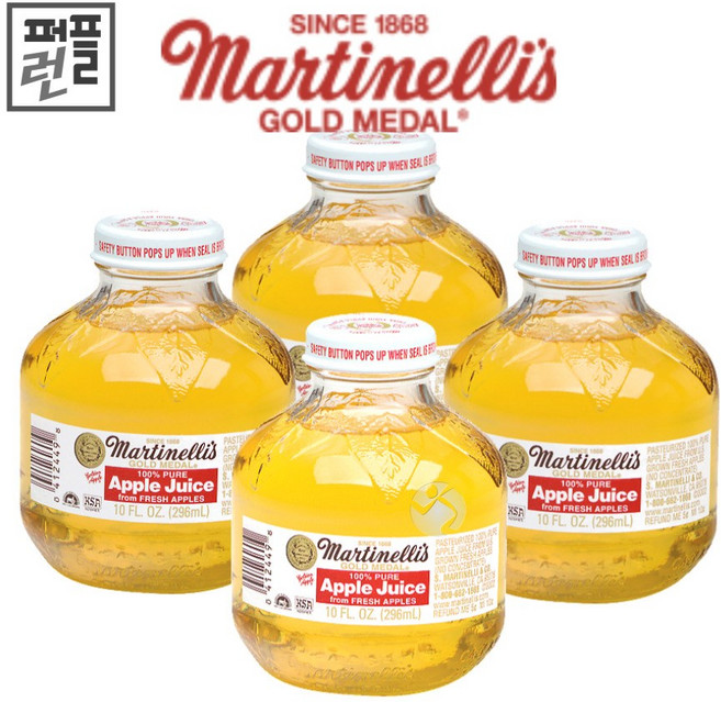 마르티넬리 골드메달 애플주스, 296ml, 4개