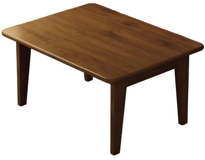 竹製摺疊茶几，多尺寸可選，圓角設計，適合收納, 茶色60