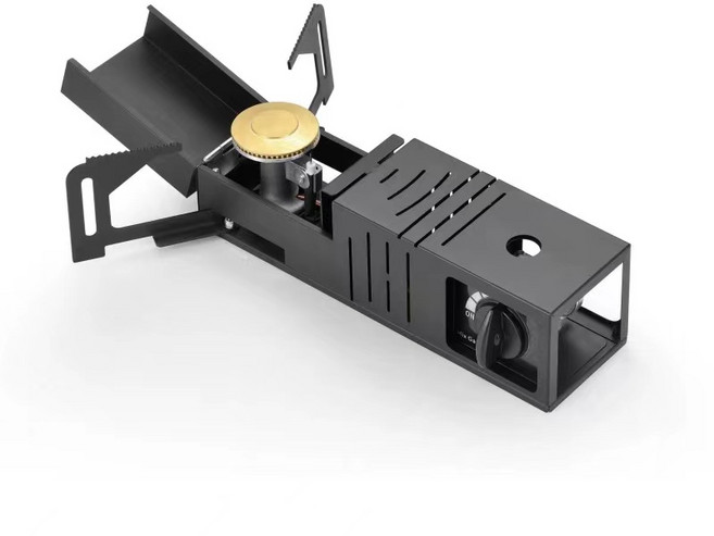 VKKN 캠핑 휴대용 접이식 가스버너 카세트 스토브 미니가스버너 피크닉세트 컨테이너 가스버너 폴딩 버너 가스 렌지 아웃도어 캠핑 휴대용 접이식 가스 렌지, A, 1개