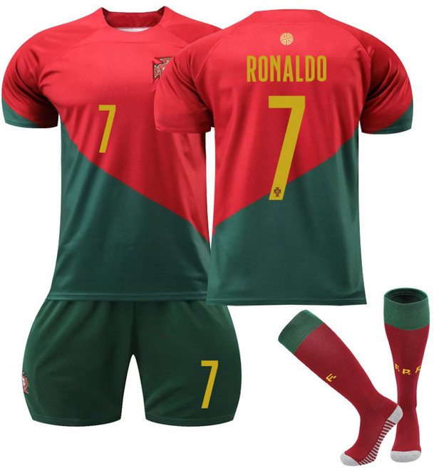 포르투갈 월드컵 홈 유니폼 7번 호날두 저지 남성용, 7번(홈)