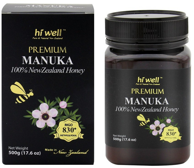 hi well Premium Manuka Honey 하이웰 100％ 뉴질랜드 프리미엄 마누카 허니 꿀 MGO830＋ 500g, 1개