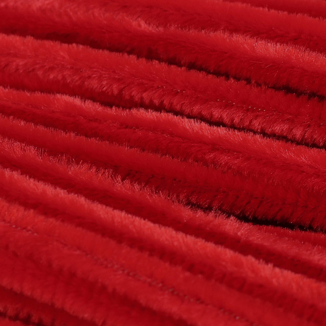 가는 모루 철사 DIY 재료 꽃 공예 털모루 부자재, 100개, C2633. 레드