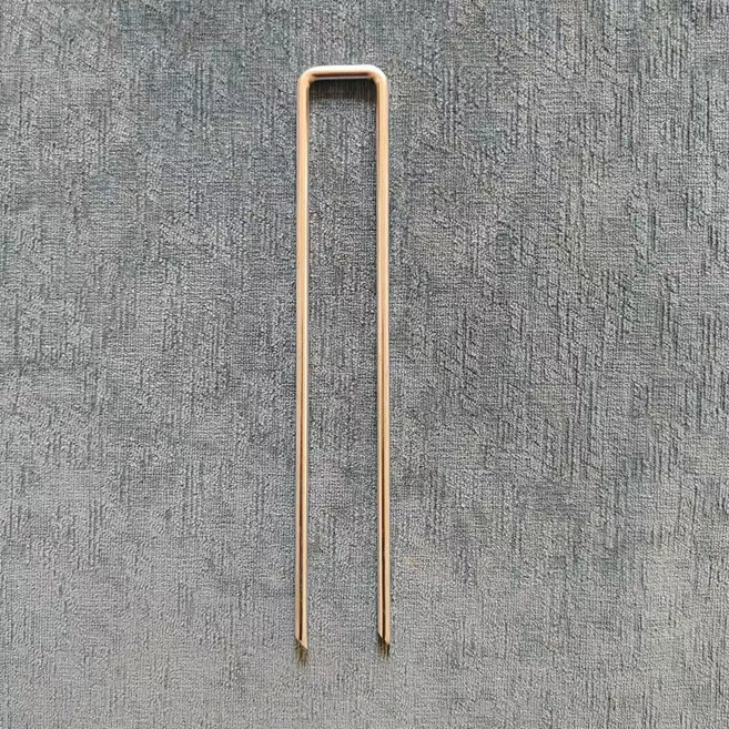 쇠말뚝 철근핀 코아네트핀 U자형 야자매트핀 6 코아네트 장박용 앙카핀 안전망 100개, 20 U형 아연도금 굵기 6호미 폭 4센티 길이 25센