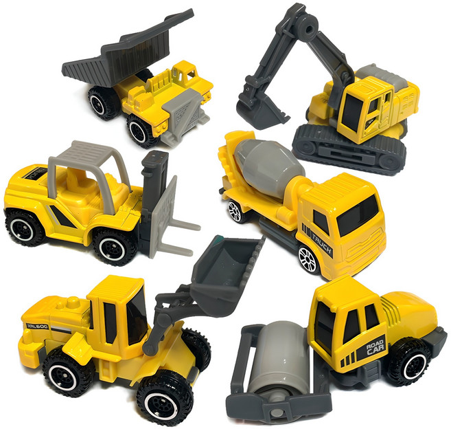 루일루 다이캐스팅 6종세트 AY1820B 중장비, 혼합색상, 1세트