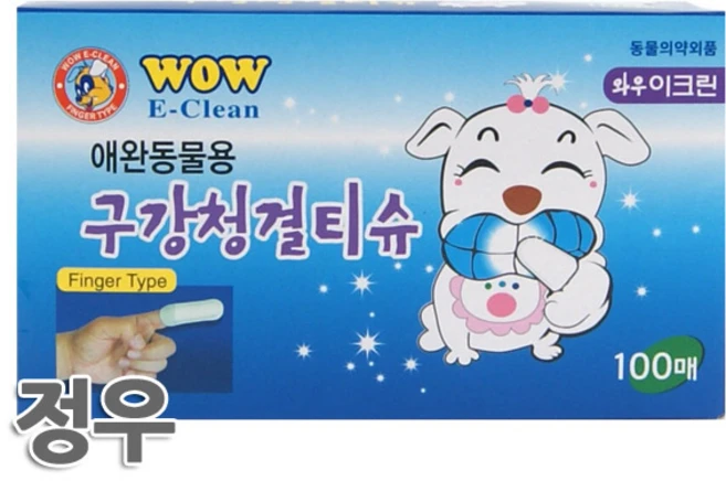 와우(WOW) 이크린 반려동물 구강청결 티슈 (민트향), 100개입, 1개 - 쿠팡