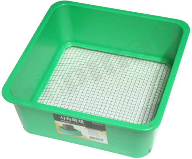 대영 사각 묵채 1호 2호 24.5cm 6mm 8mm 스텐 우무가사리 채 망 분류 주방 거름 채망