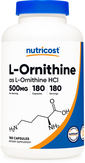 뉴트리코스트 L-오르니틴 500mg 180캡슐 1병, 1개, 180정