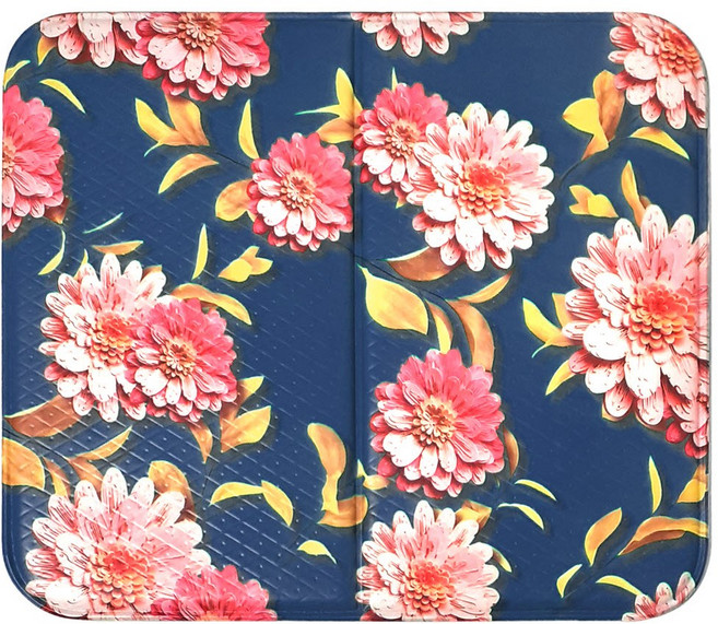 토탈하우스 플라워 사우나매트 (네이비) 1인용목욕방석 사우나방석 1인용 접이식방석 목욕방석 휴대용방석 쿠션방석 다용도미니매트 거베라꽃