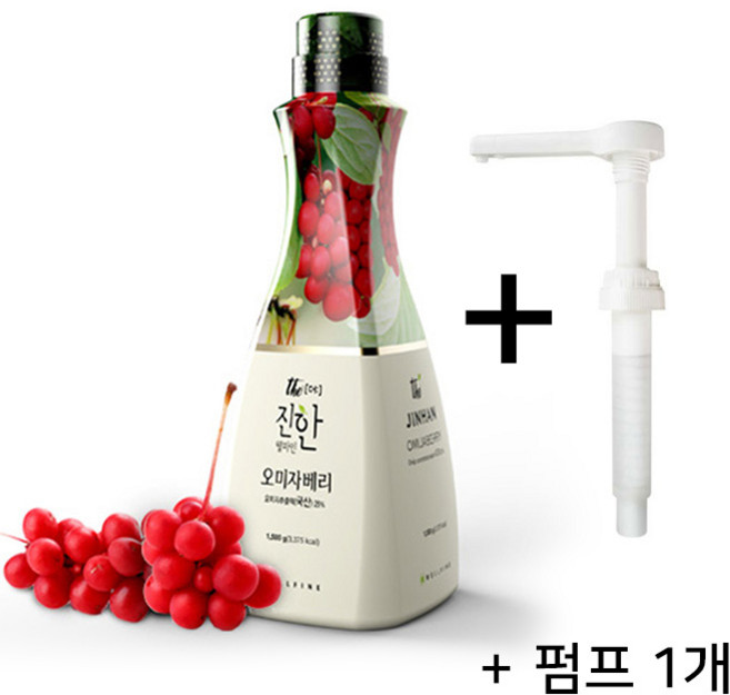 (펌프증정)웰파인 더진한 오미자베리, 1.5kg, 18개
