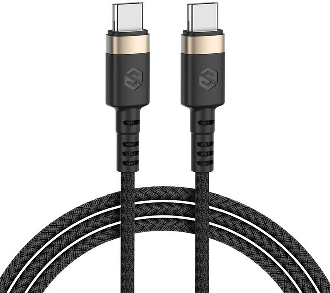 모디스 65W PD C to C 메탈 패브릭 고속 충전케이블(150cm), 블랙, 1개, 1.5m